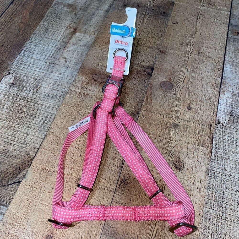 💜 nwt pink polka dot dog harness